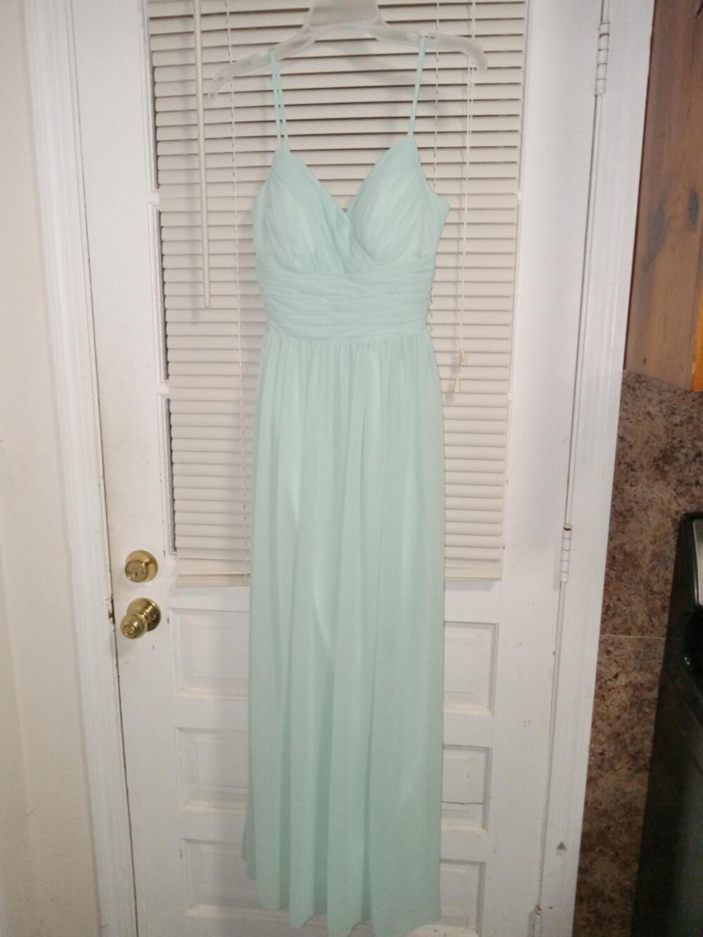 Bill Levkoff Light Green Bridesmaid Dress